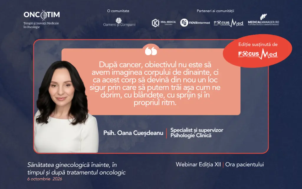 Psih. Oana Cueșdeanu: După cancer, nu e despre corpul de înainte — e despre a te simți în siguranță din nou